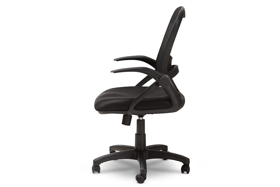 Baxton Studio Bergmann Modern and Contemporary Ergonomic Black Mesh Office Chair