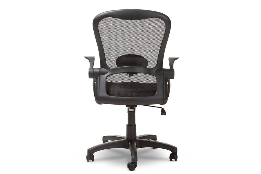 Baxton Studio Bergmann Modern and Contemporary Ergonomic Black Mesh Office Chair