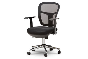 Baxton Studio Landon Modern and Contemporary and Contemporary Black Mesh Adjustable Height Office Chair