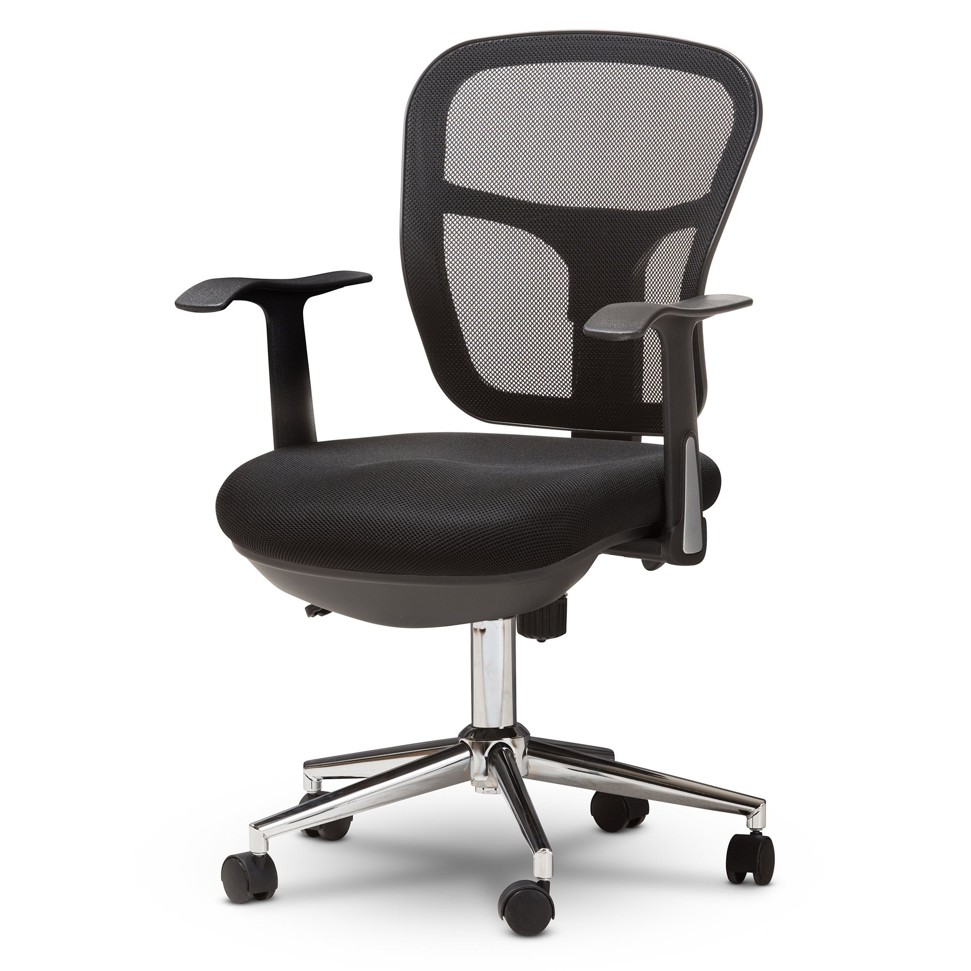 Baxton Studio Landon Modern and Contemporary and Contemporary Black Mesh Adjustable Height Office Chair