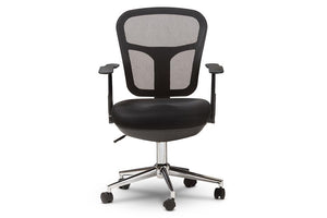 Baxton Studio Landon Modern and Contemporary and Contemporary Black Mesh Adjustable Height Office Chair