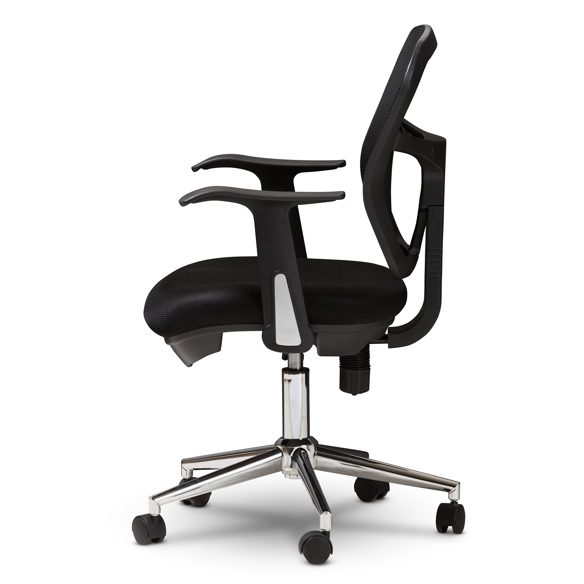 Baxton Studio Landon Modern and Contemporary and Contemporary Black Mesh Adjustable Height Office Chair