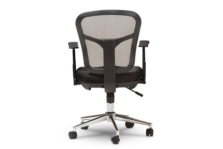 Baxton Studio Landon Modern and Contemporary and Contemporary Black Mesh Adjustable Height Office Chair