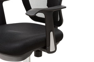 Baxton Studio Landon Modern and Contemporary and Contemporary Black Mesh Adjustable Height Office Chair