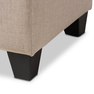 Baxton Studio Michaela Modern and Contemporary Beige Fabric Upholstered Storage Ottoman