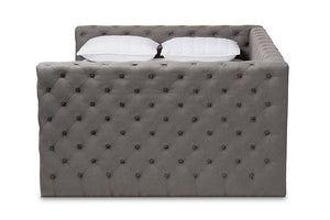 Baxton Studio Anabella Modern and Contemporary Grey Fabric Upholstered Full Size Daybed