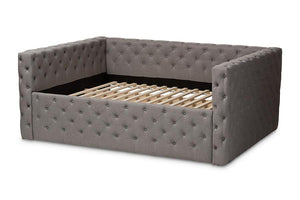 Baxton Studio Anabella Modern and Contemporary Grey Fabric Upholstered Full Size Daybed