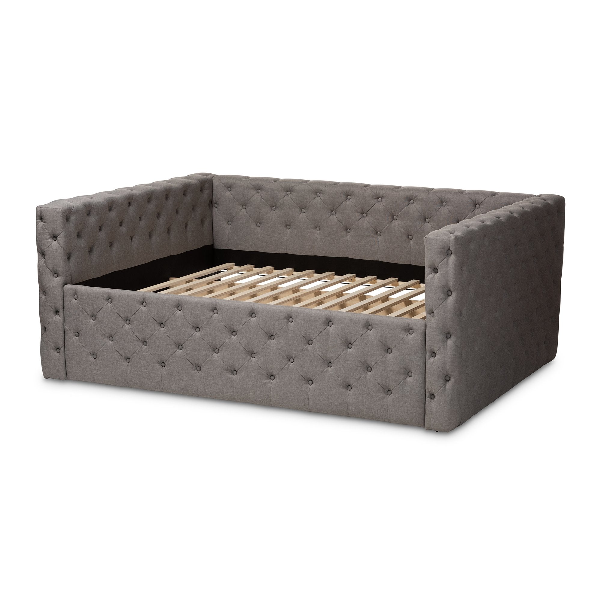 Baxton Studio Anabella Modern and Contemporary Grey Fabric Upholstered Full Size Daybed