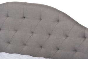 Baxton Studio Eliza Modern and Contemporary Grey Fabric Upholstered Full Size Daybed with Trundle