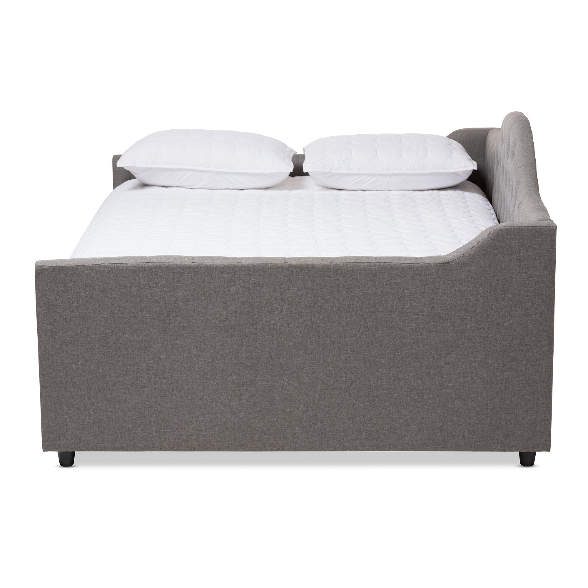 Baxton Studio Eliza Modern and Contemporary Grey Fabric Upholstered Queen Size Daybed