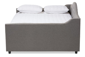 Baxton Studio Eliza Modern and Contemporary Grey Fabric Upholstered Queen Size Daybed