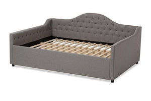 Baxton Studio Eliza Modern and Contemporary Grey Fabric Upholstered Full Size Daybed