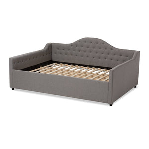 Baxton Studio Eliza Modern and Contemporary Grey Fabric Upholstered Full Size Daybed