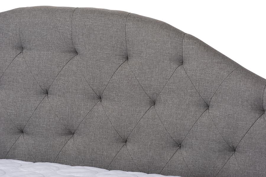 Baxton Studio Eliza Modern and Contemporary Grey Fabric Upholstered Full Size Daybed