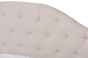 Baxton Studio Eliza Modern and Contemporary Light Beige Fabric Upholstered Queen Size Daybed