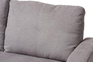 Baxton Studio Lianna Modern and Contemporary Light Grey Fabric Upholstered Sectional Sofa