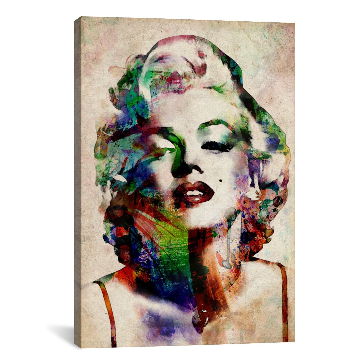 Watercolor Marilyn Monroe by Michael Tompsett Canvas Print - UNQFurniture