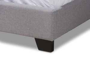 Baxton Studio Aden Modern and Contemporary Grey Fabric Upholstered Full Size Bed