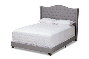 Baxton Studio Alesha Modern and Contemporary Grey Fabric Upholstered Full Size Bed