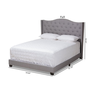 Baxton Studio Alesha Modern and Contemporary Grey Fabric Upholstered Queen Size Bed