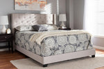 Baxton Studio Brady Modern and Contemporary Beige Fabric Upholstered King Size Bed