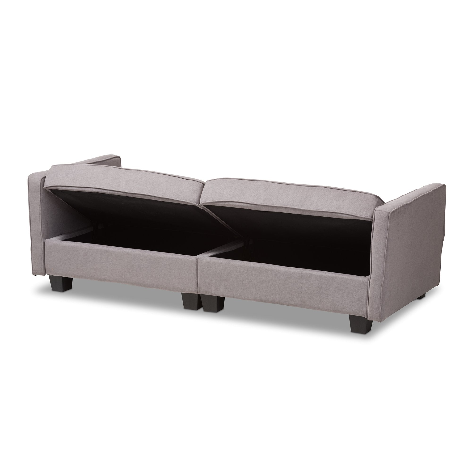 Baxton Studio Felicity Modern and Contemporary Light Gray Fabric Upholstered Sleeper Sofa