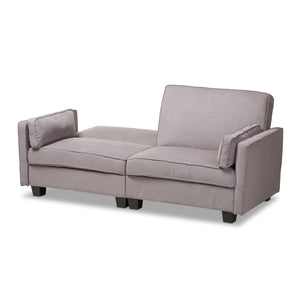 Baxton Studio Felicity Modern and Contemporary Light Gray Fabric Upholstered Sleeper Sofa