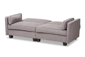 Baxton Studio Felicity Modern and Contemporary Light Gray Fabric Upholstered Sleeper Sofa