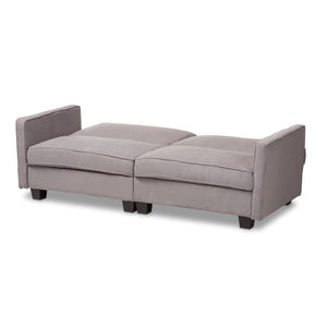 Baxton Studio Felicity Modern and Contemporary Light Gray Fabric Upholstered Sleeper Sofa