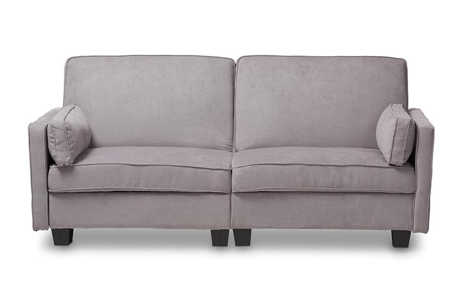 Baxton Studio Felicity Modern and Contemporary Light Gray Fabric Upholstered Sleeper Sofa