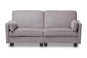 Baxton Studio Felicity Modern and Contemporary Light Gray Fabric Upholstered Sleeper Sofa