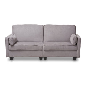 Baxton Studio Felicity Modern and Contemporary Light Gray Fabric Upholstered Sleeper Sofa