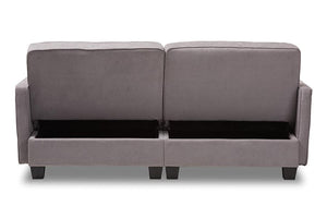 Baxton Studio Felicity Modern and Contemporary Light Gray Fabric Upholstered Sleeper Sofa