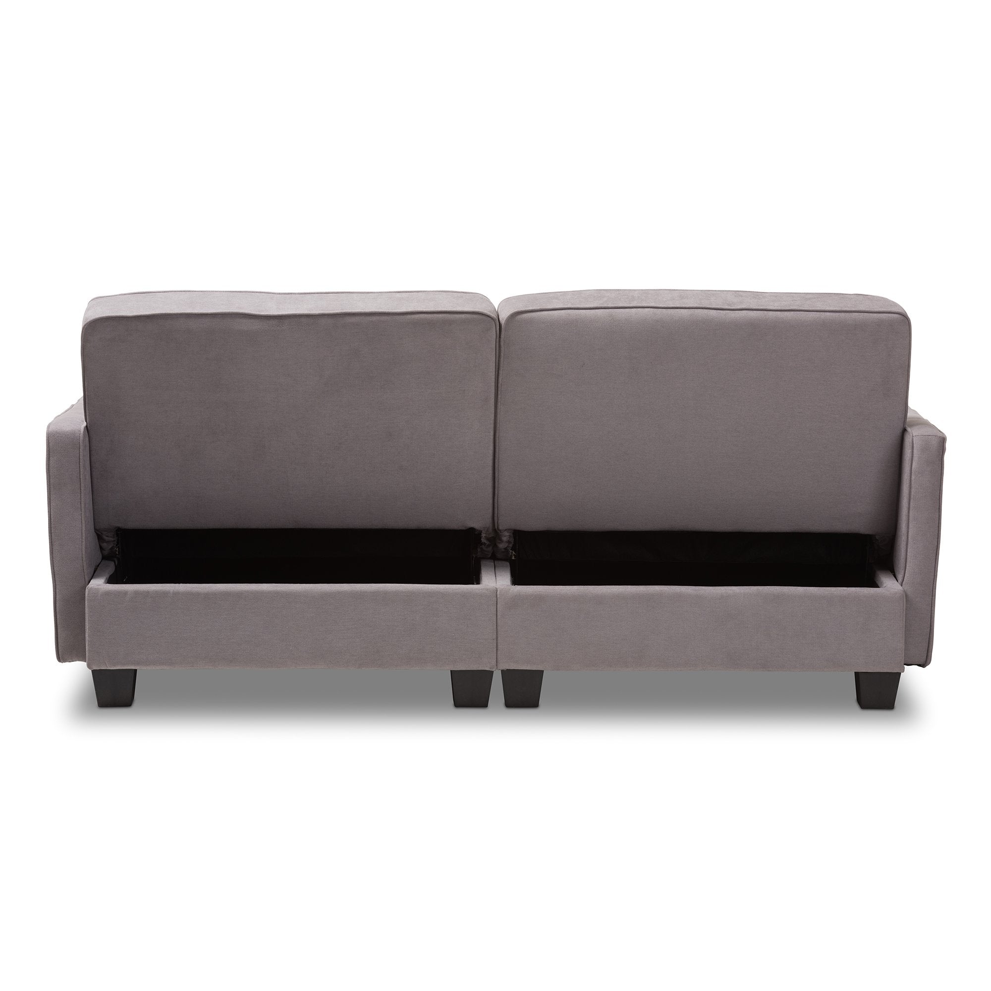 Baxton Studio Felicity Modern and Contemporary Light Gray Fabric Upholstered Sleeper Sofa