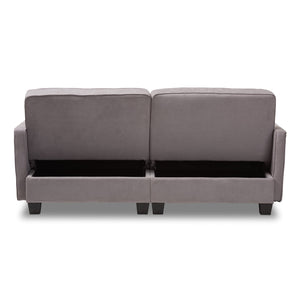 Baxton Studio Felicity Modern and Contemporary Light Gray Fabric Upholstered Sleeper Sofa