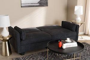 Baxton Studio Felicity Modern and Contemporary Dark Gray Fabric Upholstered Sleeper Sofa