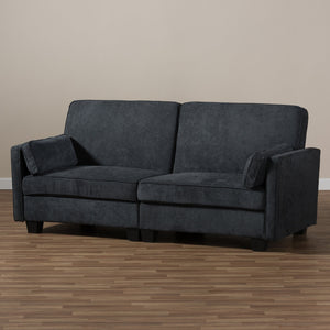 Baxton Studio Felicity Modern and Contemporary Dark Gray Fabric Upholstered Sleeper Sofa