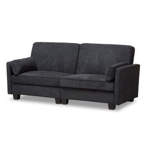 Baxton Studio Felicity Modern and Contemporary Dark Gray Fabric Upholstered Sleeper Sofa