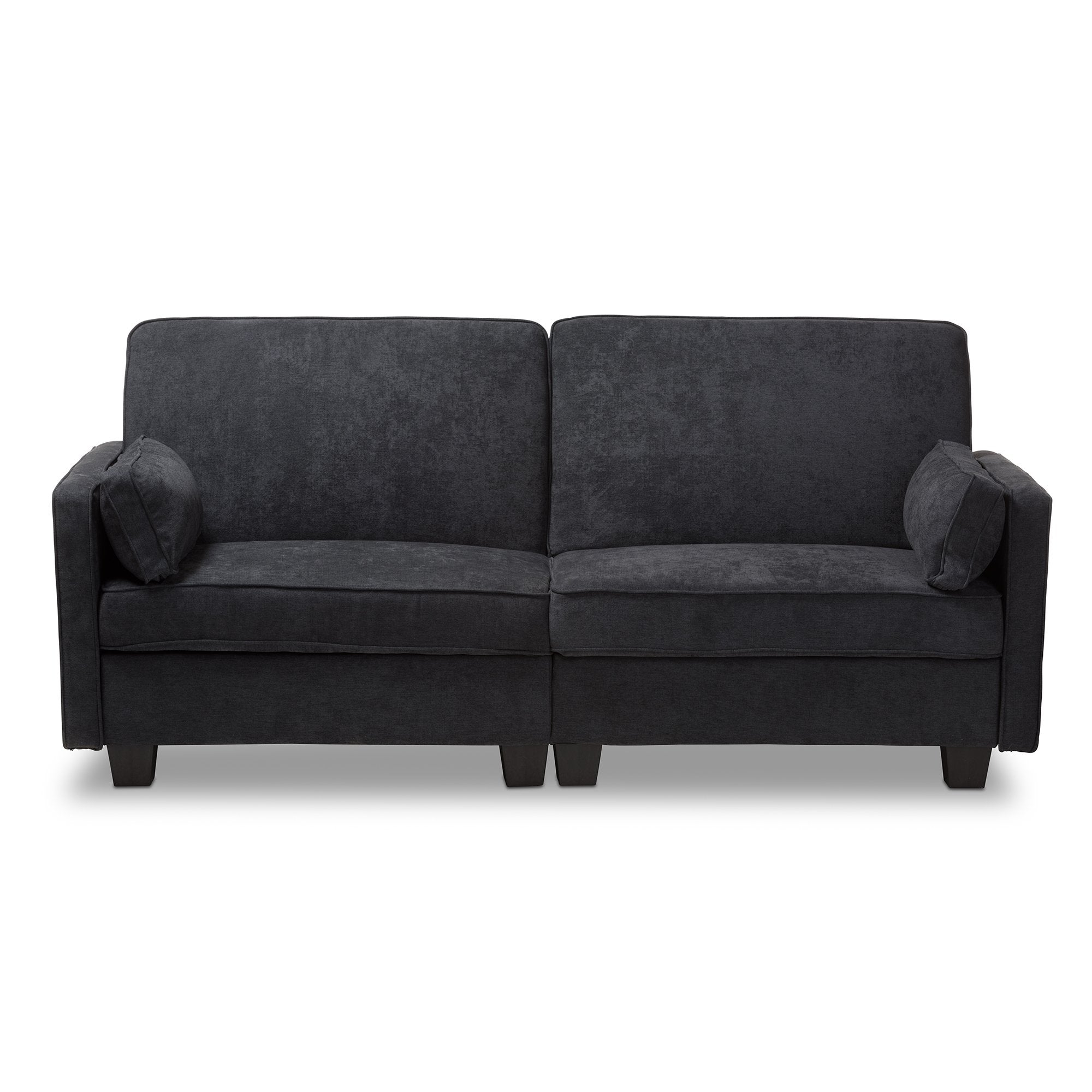 Baxton Studio Felicity Modern and Contemporary Dark Gray Fabric Upholstered Sleeper Sofa