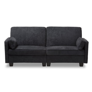 Baxton Studio Felicity Modern and Contemporary Dark Gray Fabric Upholstered Sleeper Sofa