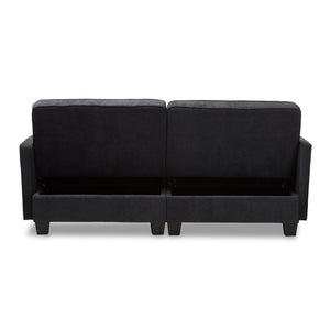 Baxton Studio Felicity Modern and Contemporary Dark Gray Fabric Upholstered Sleeper Sofa