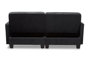 Baxton Studio Felicity Modern and Contemporary Dark Gray Fabric Upholstered Sleeper Sofa