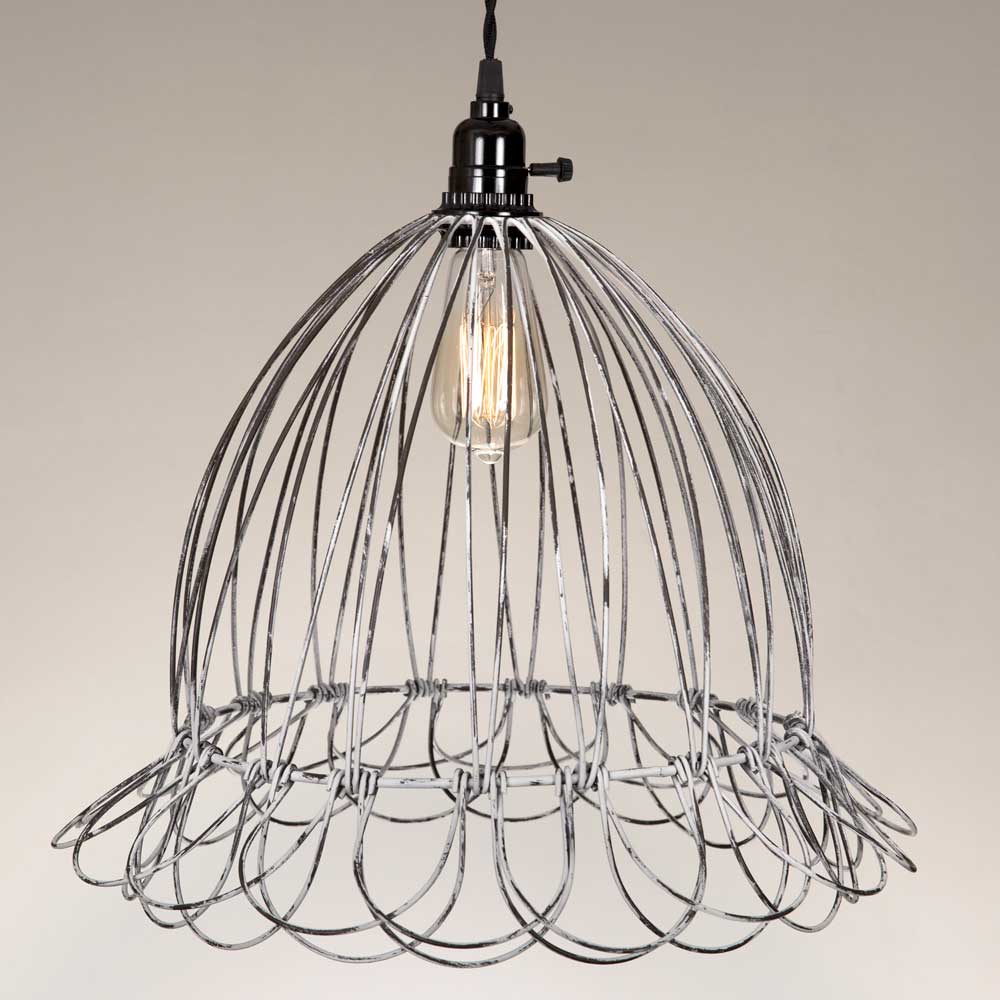 Wire Scallop Dome Pendant Lamp