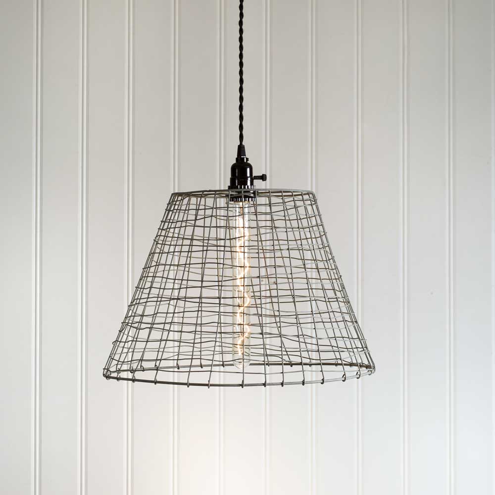 Wire Basket Pendant Lamp