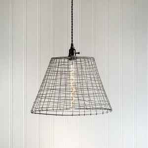 Wire Basket Pendant Lamp