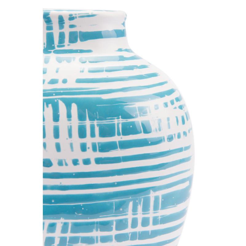 Washed Sm Vase Blue & White