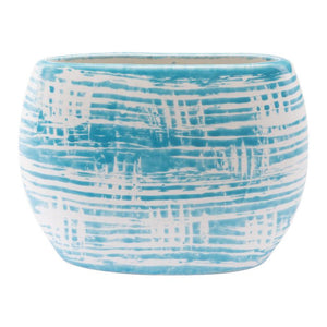 Washed Planter Blue & White