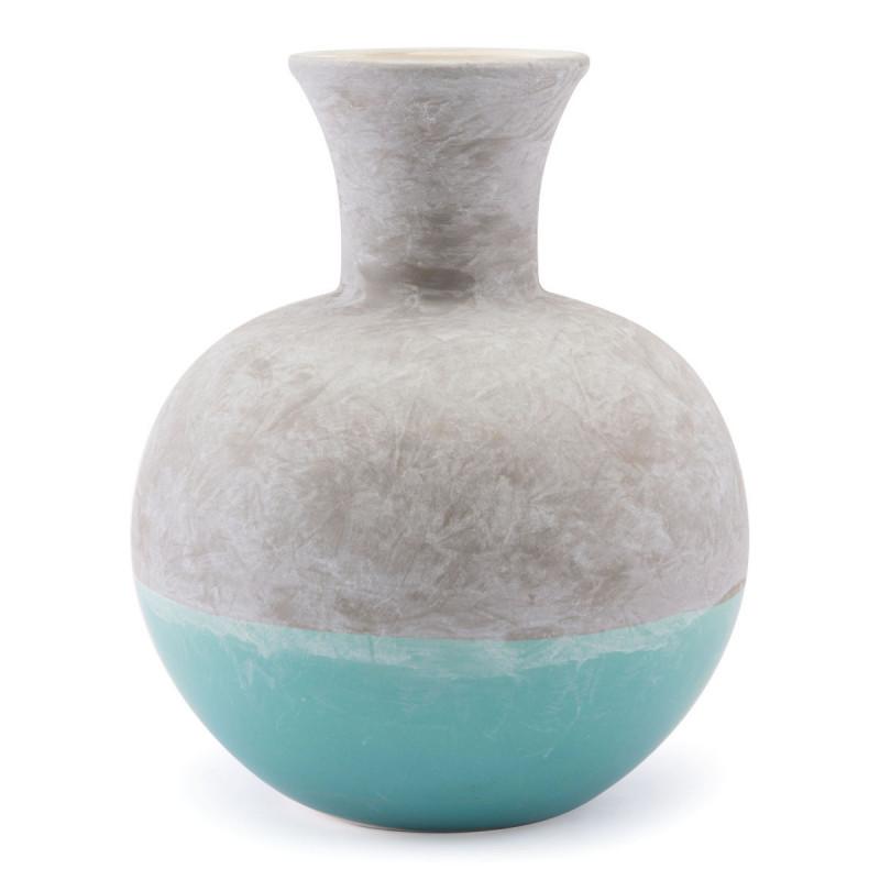 Azte Md Vase Gray & Teal