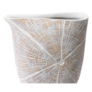 White Poly Jar Sm Antique Beige