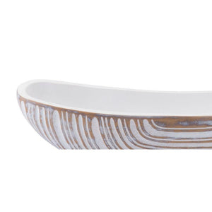 White Poly Bowl Antique White